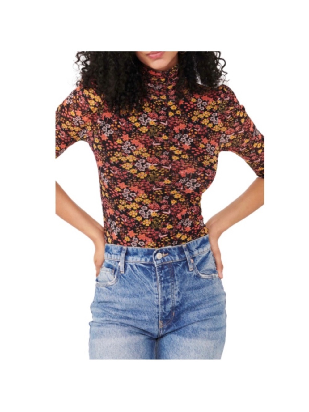 Free People Gather Tee Twyla Ditsy Floral - Picture 2 of 8